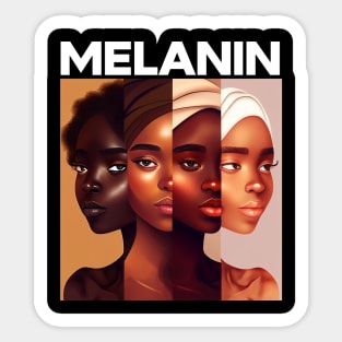 Melanin Shades Afrocentric Black Pride Sticker